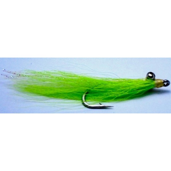 Clouser Mega Chartreuse/White